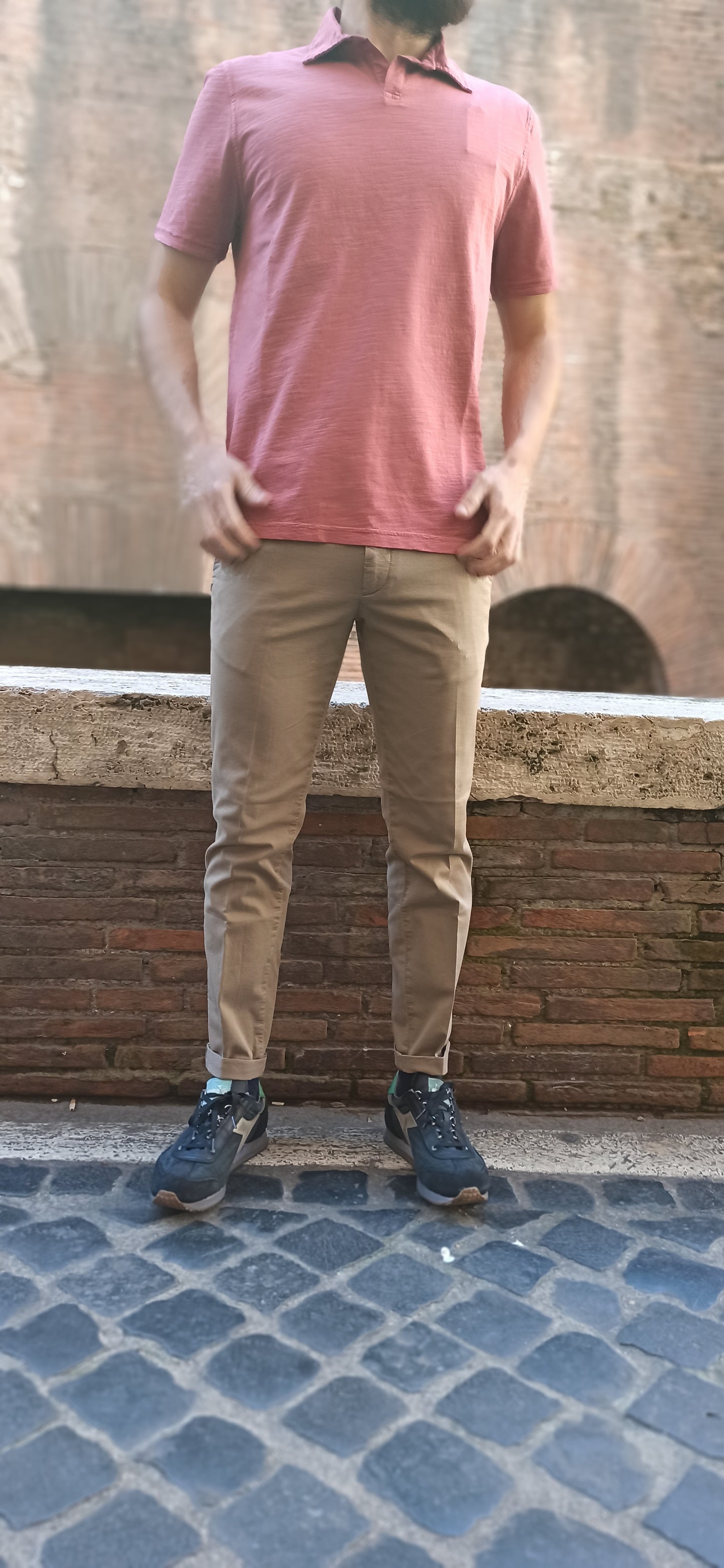 Pantalone 40Weft mod. Billy beige scuro