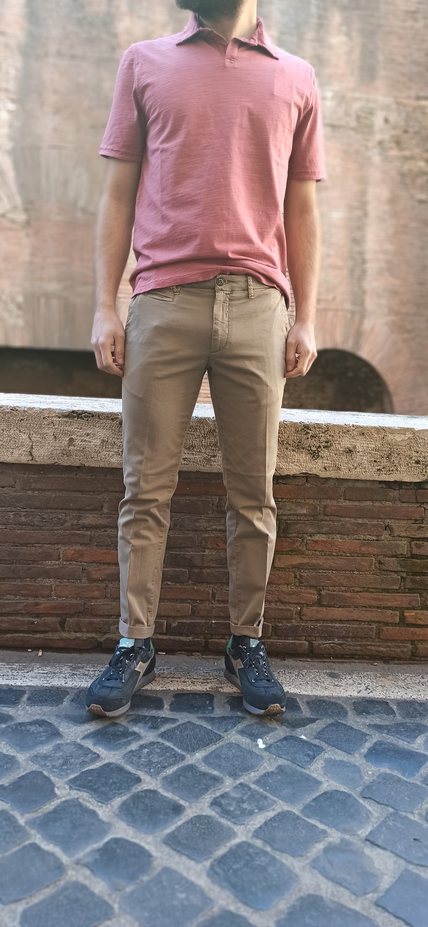 Pantalone 40Weft mod. Billy beige scuro