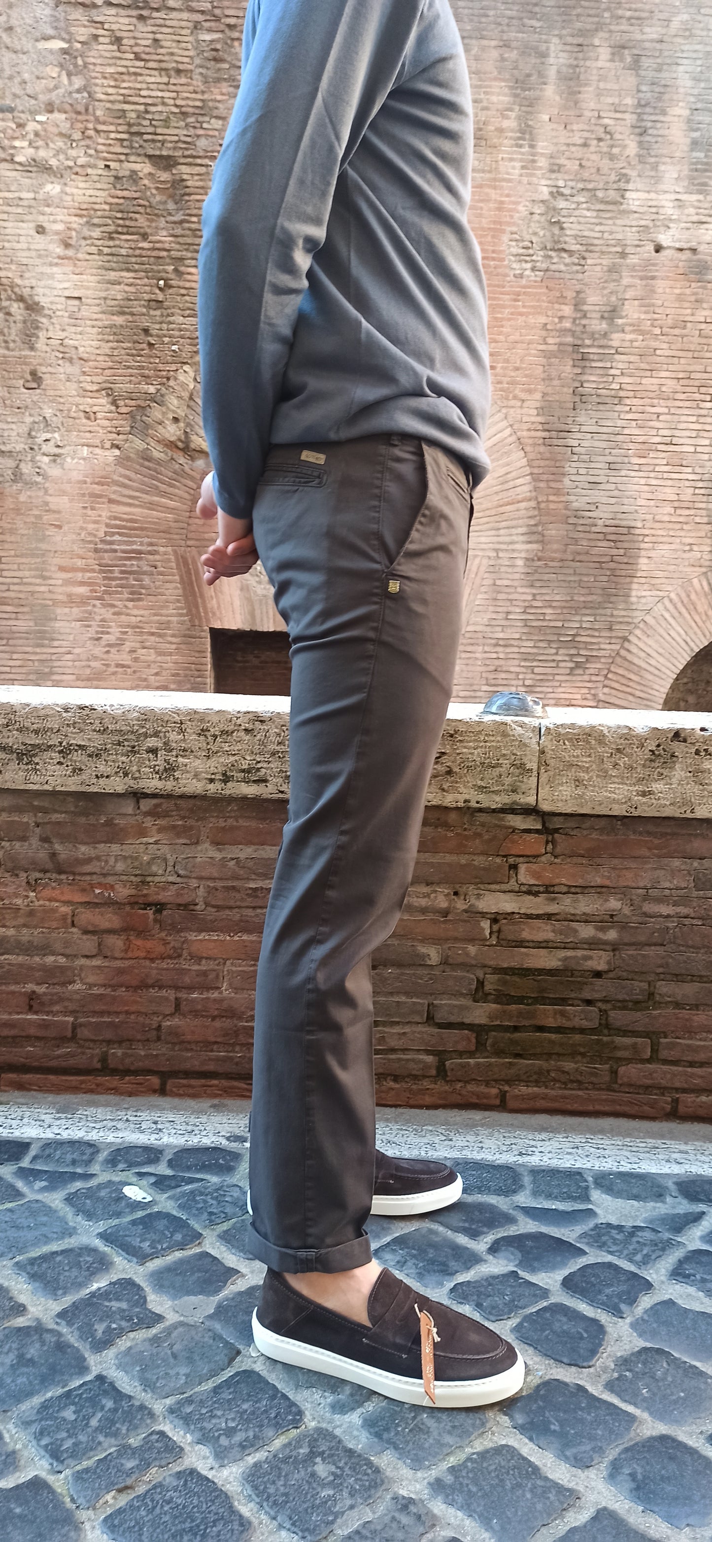 Pantalone 40Weft mod. Billy slim antracite