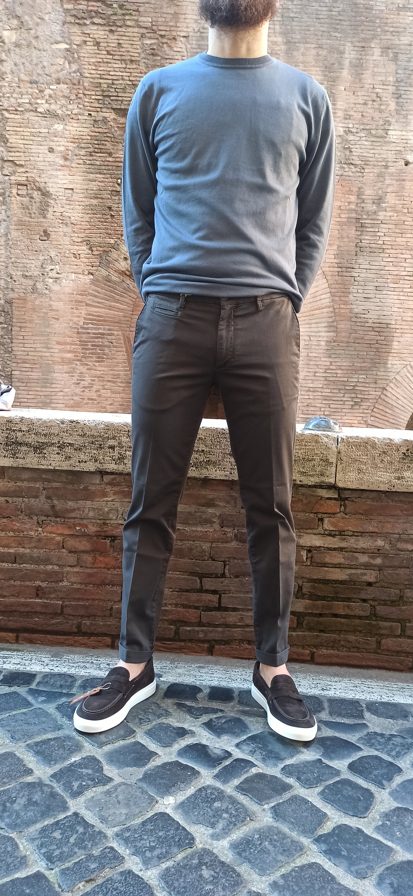 Pantalone 40Weft mod. Billy slim antracite