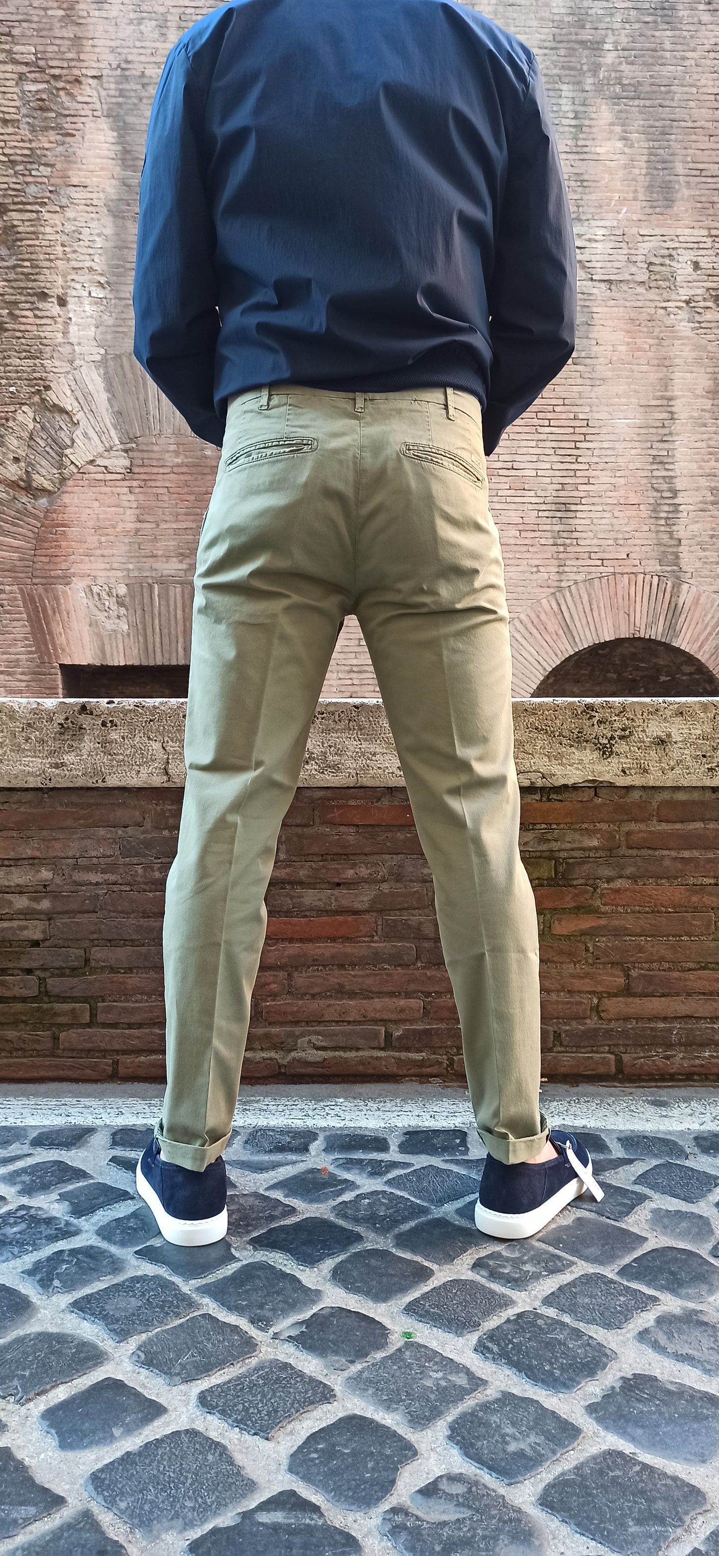 Pantalone 40Weft mod. Billy slim verde