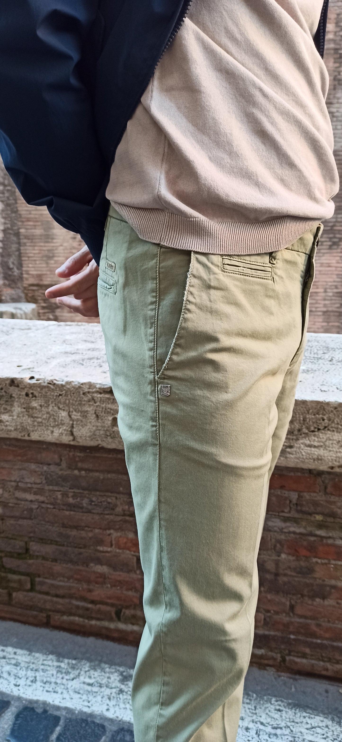Pantalone 40Weft mod. Billy slim verde