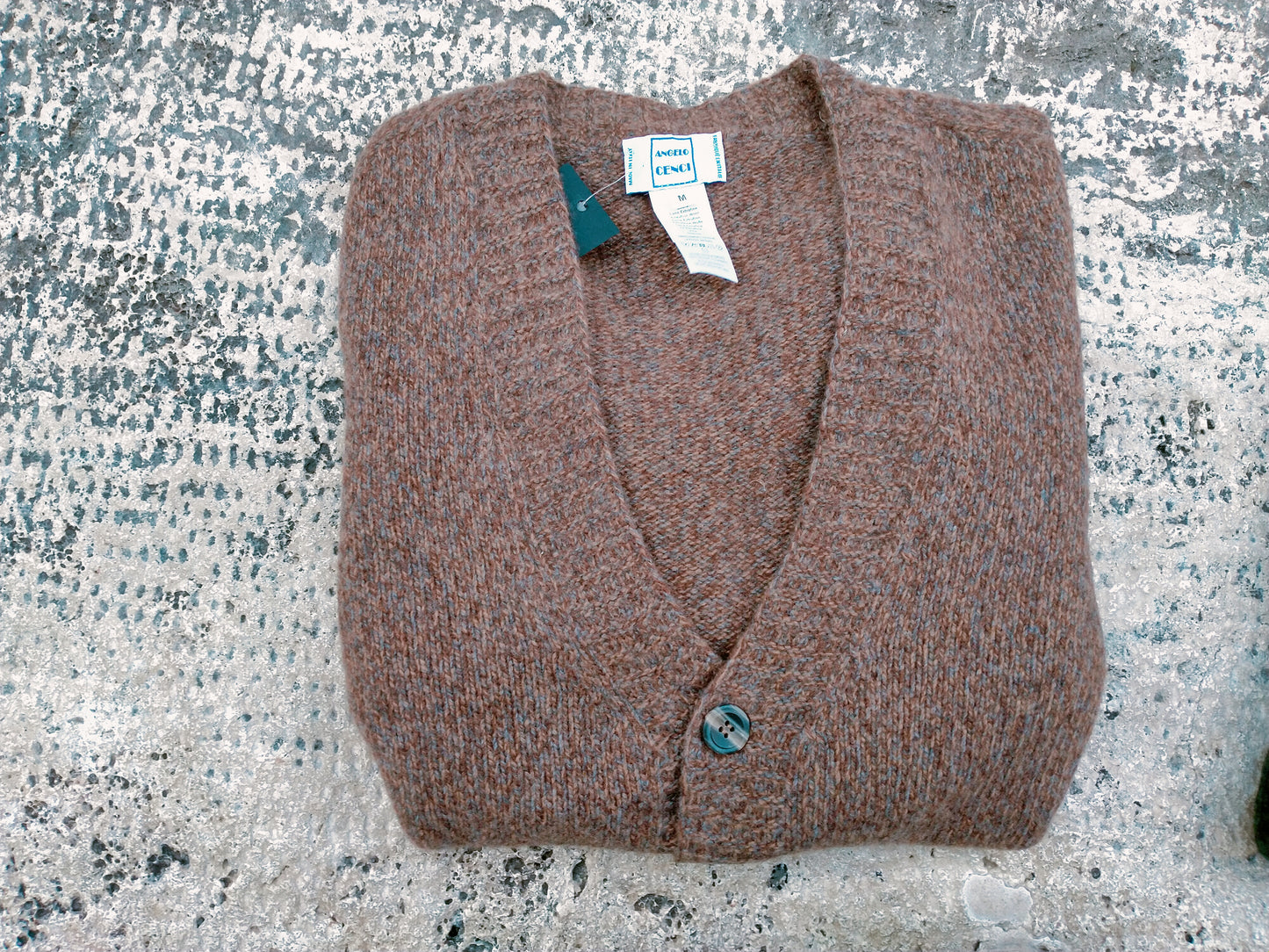 Cardigan lana mouliné Angelo Cenci