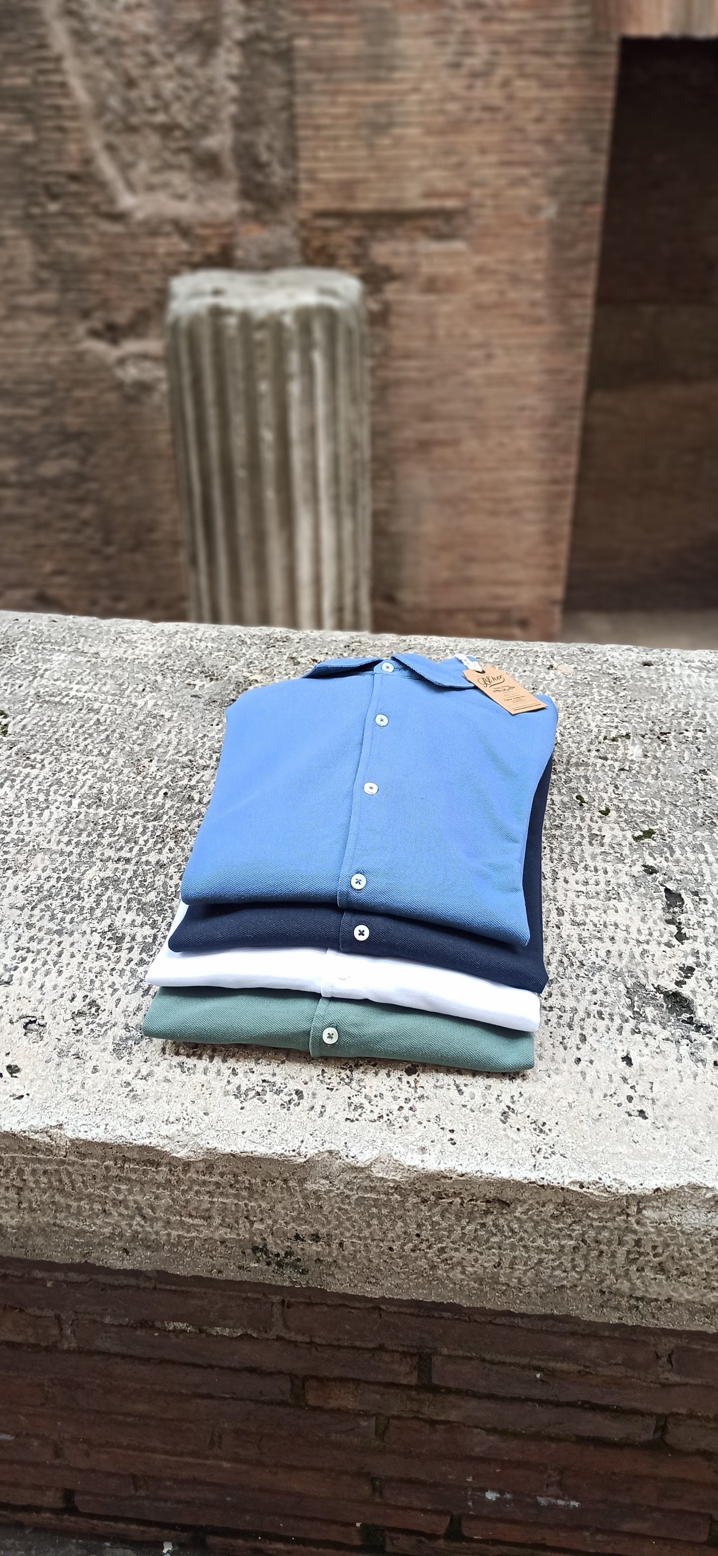 Polo camicia Bl'ker piquet bianca