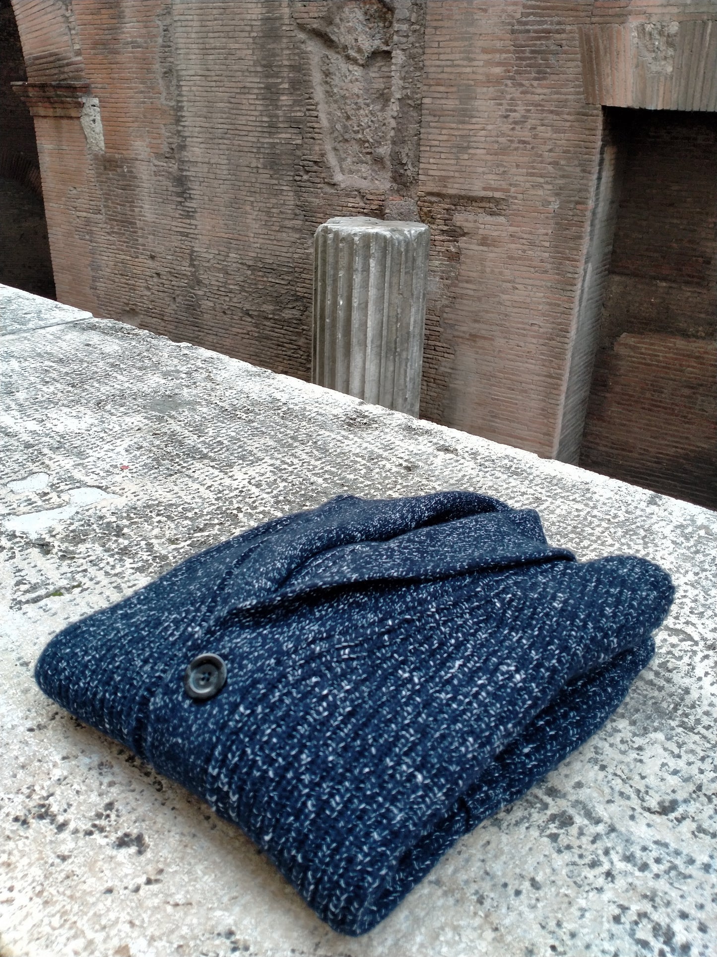 Cardigan sciallato lana e seta