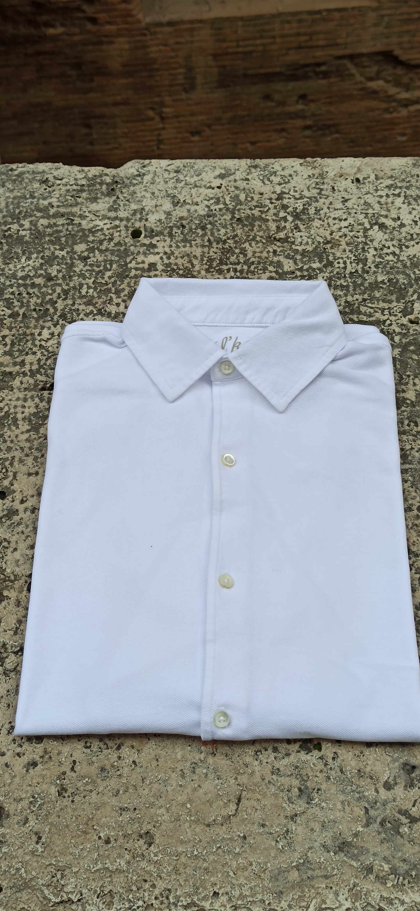 Polo camicia Bl'ker piquet bianca
