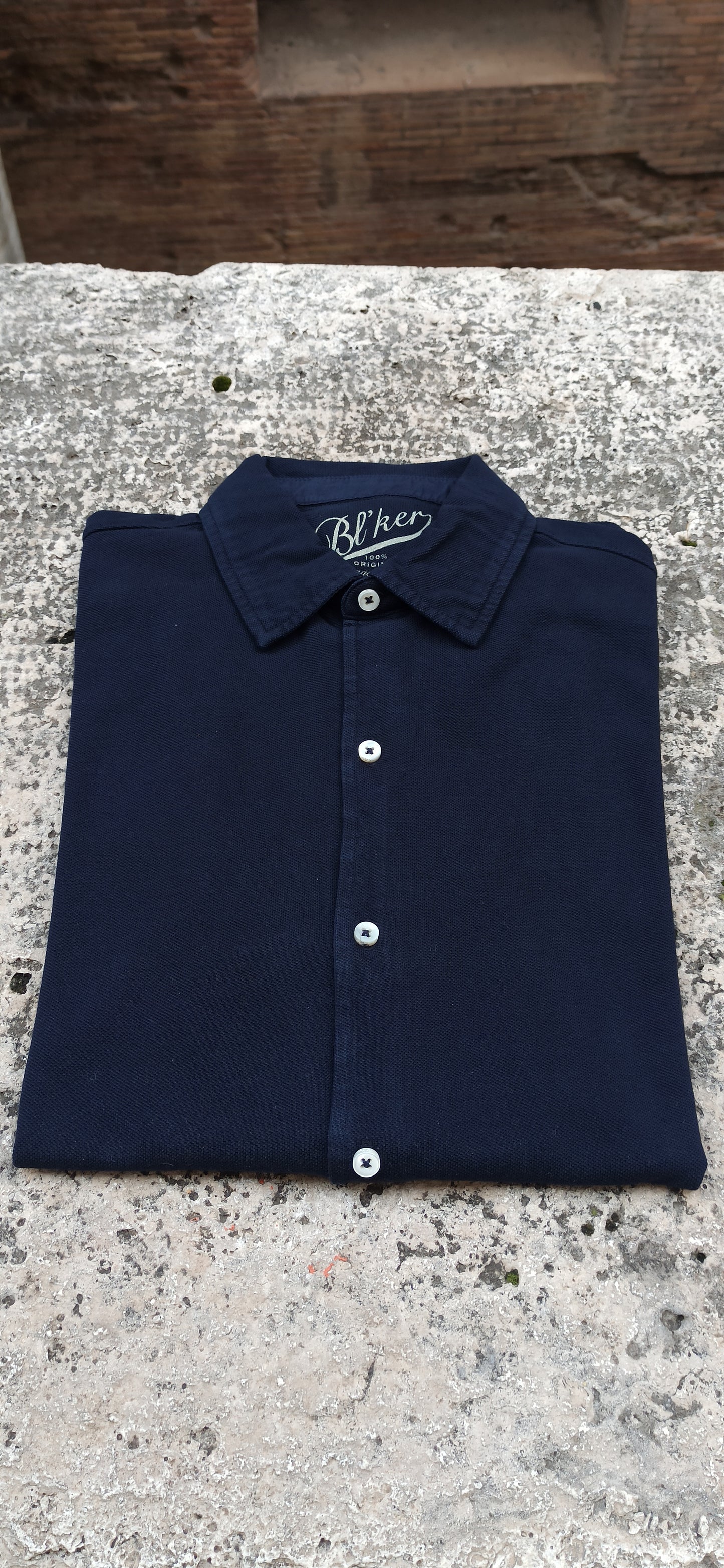 Polo camicia Bl'ker piquet Blu
