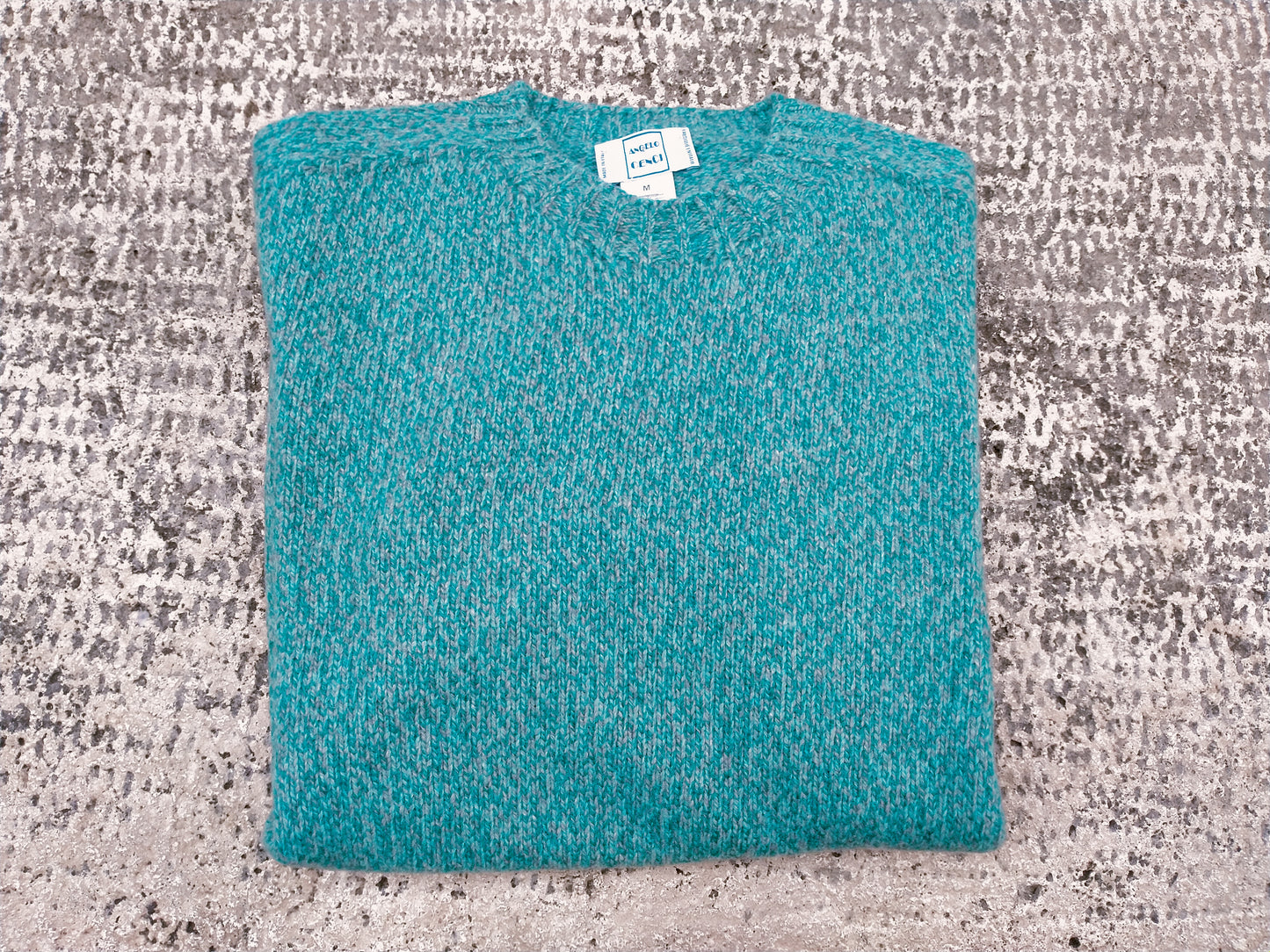 Pullover girocollo lana mouliné Angelo Cenci