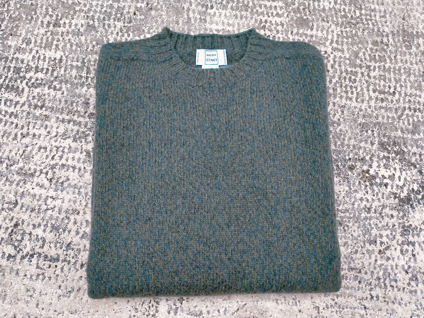 Pullover girocollo lana mouliné Angelo Cenci