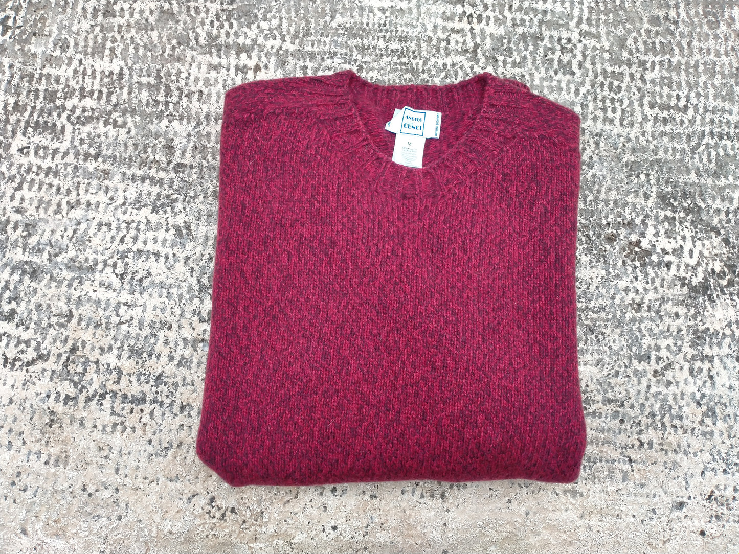 Pullover girocollo lana mouliné Angelo Cenci