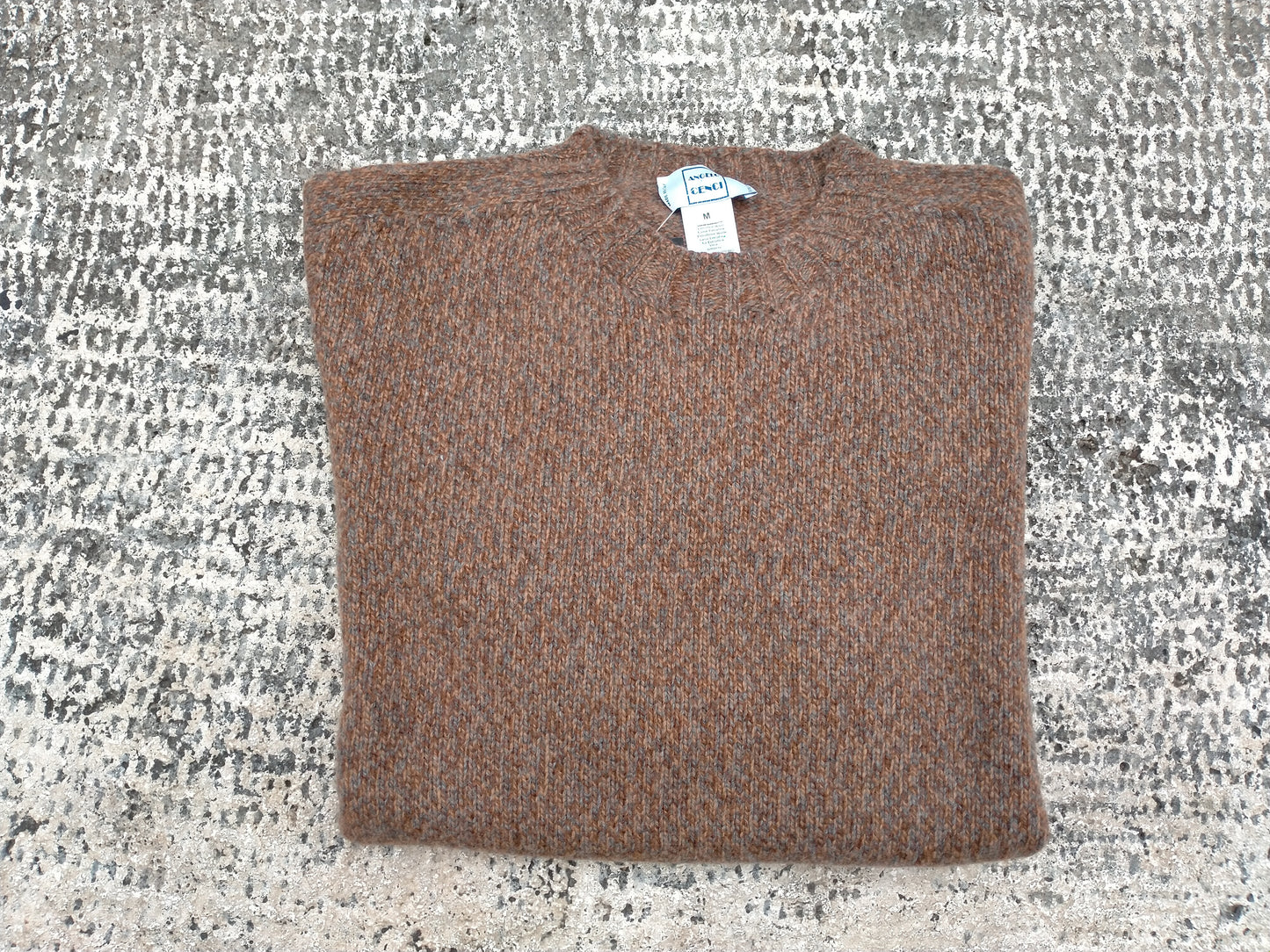 Pullover girocollo lana mouliné Angelo Cenci