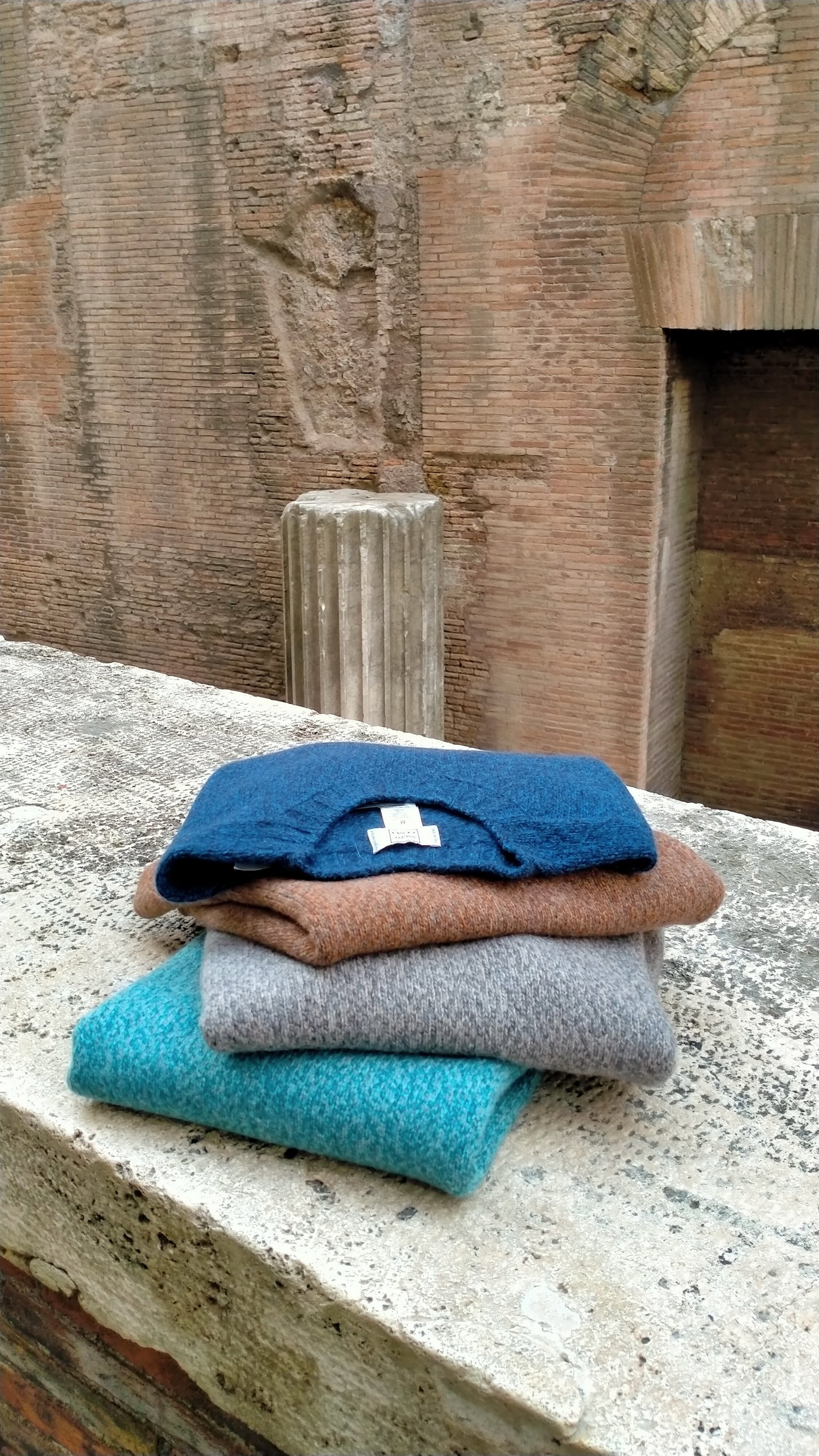 Pullover girocollo lana mouliné Angelo Cenci