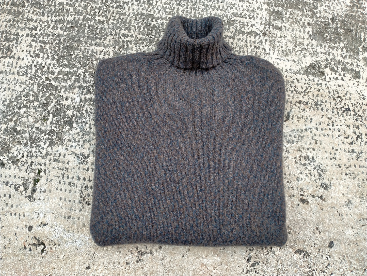 Pullover dolcevita lana mouliné Angelo Cenci