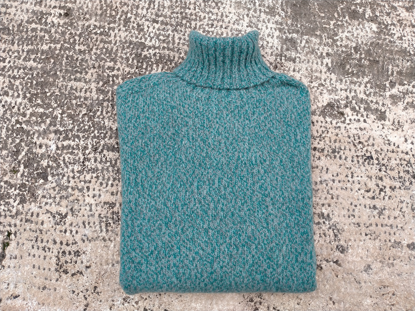 Pullover dolcevita lana mouliné Angelo Cenci