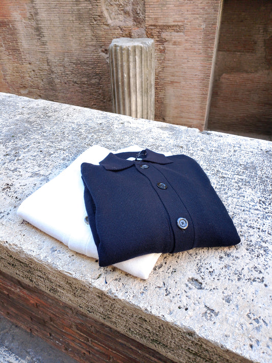 Giubbotto pura lana merino collo camicia