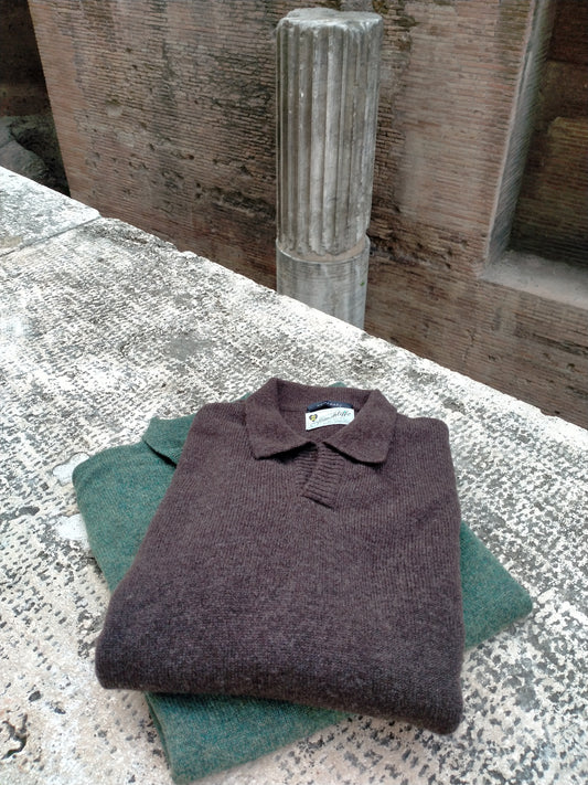 Polo senza bottoni Lambswool Hinchliffe