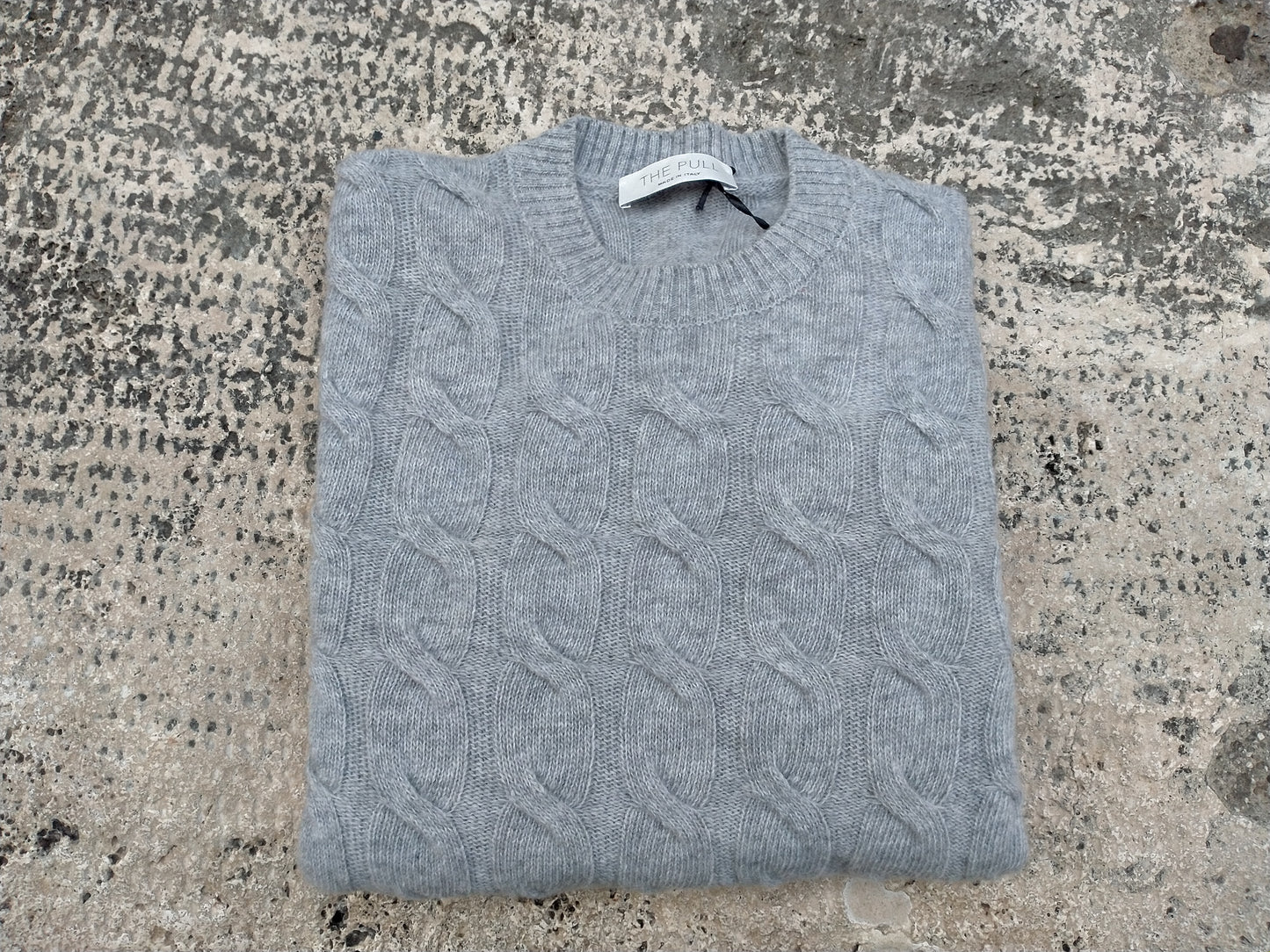 Pullover a treccia pura lana